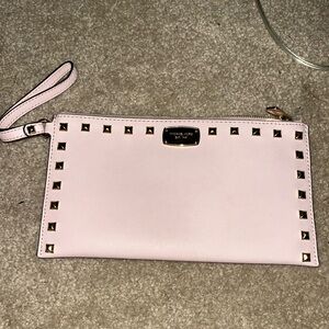 Michael Kors studded zip clutch